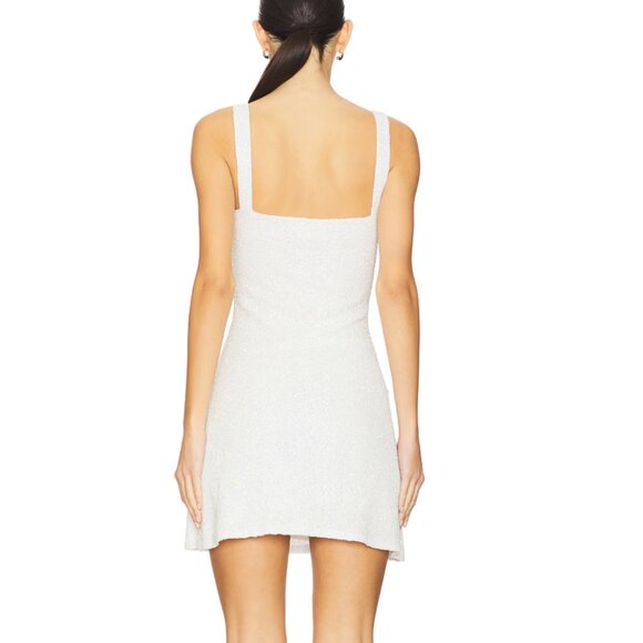 NEW Oceanus New Orleans Hand Embellished Mini Dress in White Multi Blue Small S - Picture 3 of 4